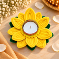 Handcrafted Lotus Flower Diya (yellow)